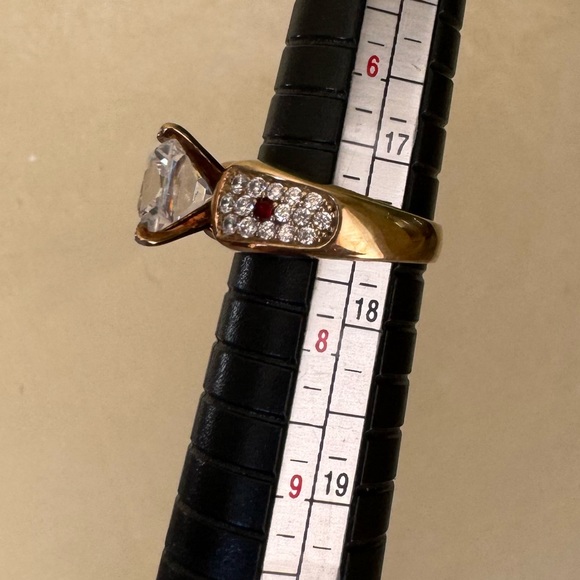 CZ Princess Cut Engagement Wedding Ring - Picture 5 of 7